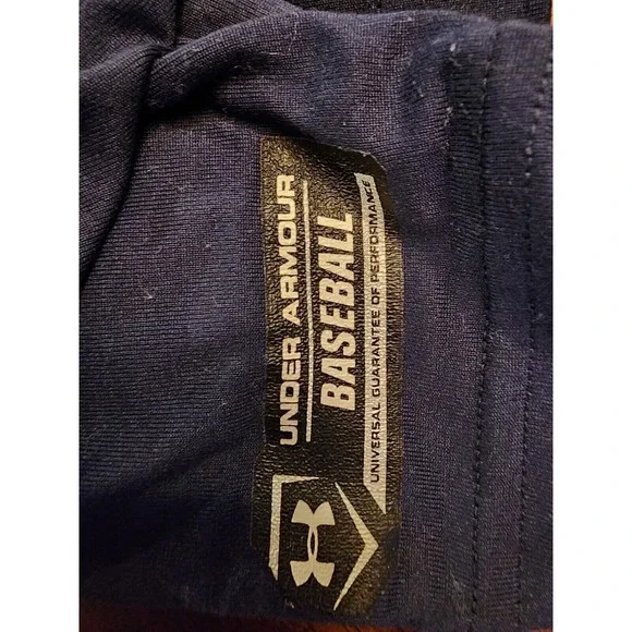 Under Armour Heat Gear Shirt Baseball Large Blue HH M - Picture 4 of 4
